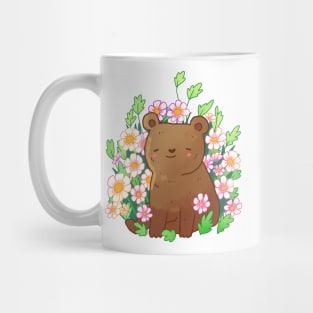 Cute bear with flowers Mug